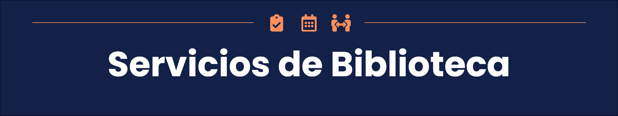 Banner sobre Servicios de Biblioteca